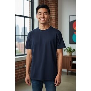 Lululemon Men's Blue Crew Neck Basic Pima Cotton Shirt‎ Size XL Stretchy